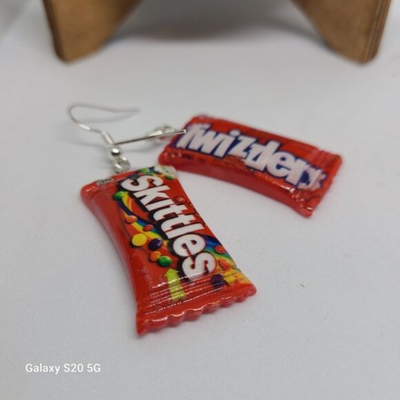Handmade Novelty Candy Dangle Drop Earrings Funky Unique Ladies NEW 2 inches - Picture 4 of 4
